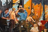 Dennis Knight Turner, Untitled Study (The Boat Builders, Beaumont Street, Freemans Bay)