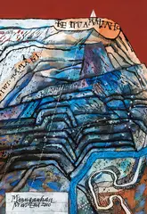 Robert Ellis, Maungawhau, mixed media on paper