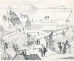 Christopher Perkins, Ohinemutu, lithograph