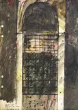 Ralph Hotere, Sketch for Window in Spain, ink and watercolour on paper