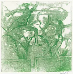 Untitled by Ian Scott, monoprint, sold Jun 2019