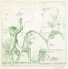 Untitled by Ian Scott, monoprint, sold Jun 2019