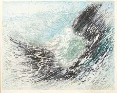 Krishna Reddy, Untitled, etching printed in colours, 36/65