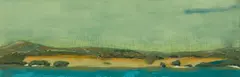 Liam Davidson, Waiau Shoreline, oil on board