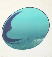 Yellow Shell by Rodney Fumpston, screenprint, 20/40, offered Jun 2019