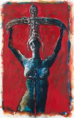 John Badcock, Greed of the Seed, Memorial War, acrylic on paper