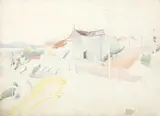 Olivia Spencer Bower, Auckland Street Scene, watercolour