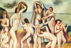 Bathers by Colin McCahon, limited edition screenprint, sold Jun 2019