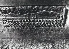 Alan Miller, Waka Relief – Rotorua Gardens, gelatin silver print, 1995