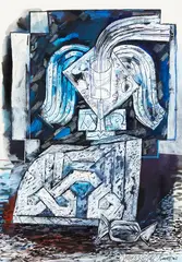 Robert Ellis, Natura Morta, oil and acrylic on paper