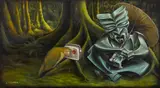 Liam Barr, Te Koroheke, acrylic on canvas