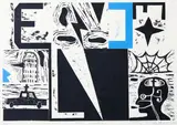 Tony de Lautour, Text Message, woodblock print, 10/20
