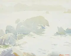 Russell Clark, Coastal View, watercolour