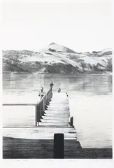 Grahame Sydney, Shags at St Leonards, lithograph, 13/50
