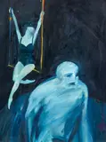 Elizabeth Rees, Triumph and Terror, oil on paper