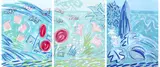 Rodney Fumpston, Summer Border, lithograph, triptych, 7/36