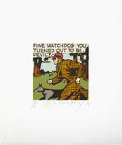 Dick Frizzell, Off to Work, lithograph, 10/45