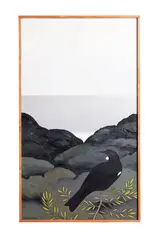 Don Binney, Walking Alone, oil on board