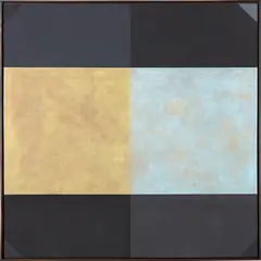 Milan Mrkusich, Meta Grey – Gold, acrylic on canvas