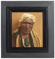 C. F. Goldie, Takahi Atama Paparangi, A Rangatira of high lineage, Rarawa Tribe, oil on canvas