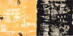 These Hands that Marry by Max Gimblett, acrylic polymer varnish on canvas, diptych, offered Apr 2019