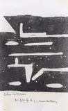 Colin McCahon, Night Fishing, French Bay, cardboard relief print