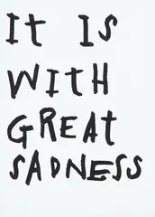 It Is With Great Sadness by Wayne Youle, acrylic on corrugated carboard, offered Feb 2019