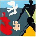 Pat Hanly, Life Goes On, silkscreen print, 48/75