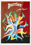 Guillaume Villemot, Perrier, French vintage poster (1974), linen backed