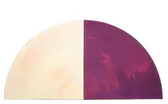 Gretchen Albrecht, Untitled, acrylic on shaped canvas, two panels