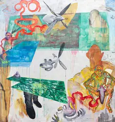 Michael Armstrong, Dames and Damsels, acrylic on canvas, 2007
