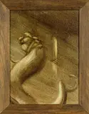 Tony Fomison, Monkey on your back, oil on Fredrix canvasboard