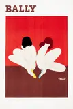 Guillaume Villemot, Bally Lotus Small, French vintage poster (1974), linen backed