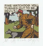 Dick Frizzell, Off to Work, lithograph, 8/45