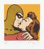 Dick Frizzell, Small Kiss, lithograph, 8/45