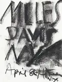 Ralph Hotere, Miles Davis NY, pastel on paper