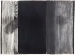 Ray by Matthew Browne, charcoal and chalk on paper, offered Feb 2019