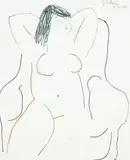 Ralph Hotere, Untitled, ink on paper