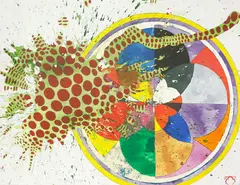 Untitled by Max Gimblett, acrylic, gold leaf and ink on paper, sold Feb 2019