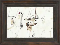 Kim Pieters, The watching court, mixed media on board