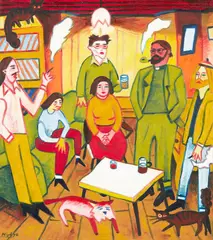 Nigel Murphy, Untitled (Domestic Scene), oil on canvas