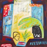 Jane Zusters, The Evolutionist, oil on canvas