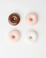 Steve Carr, Donuts, glazed ceramic, four parts, 2007