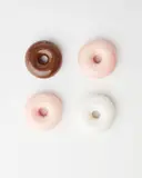 Steve Carr, Donuts, glazed ceramic, four parts, 2007