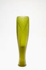 Puka Leaf Vase by Ann Robinson, cast glass, 1/1, 1996, offered Feb 2019