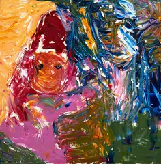 Wayne Seyb, Allyson and Stella, oil on board