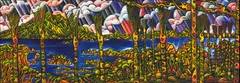 View towards Coromandel by Dean Buchanan, oil on hessian, sold Feb 2019