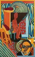 Barry Lett, What Place?, oil on board