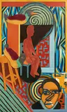 Barry Lett, What Place?, oil on board