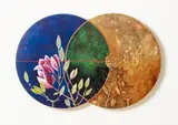 Nicky Foreman, Untitled, oil and gold leaf on shaped board